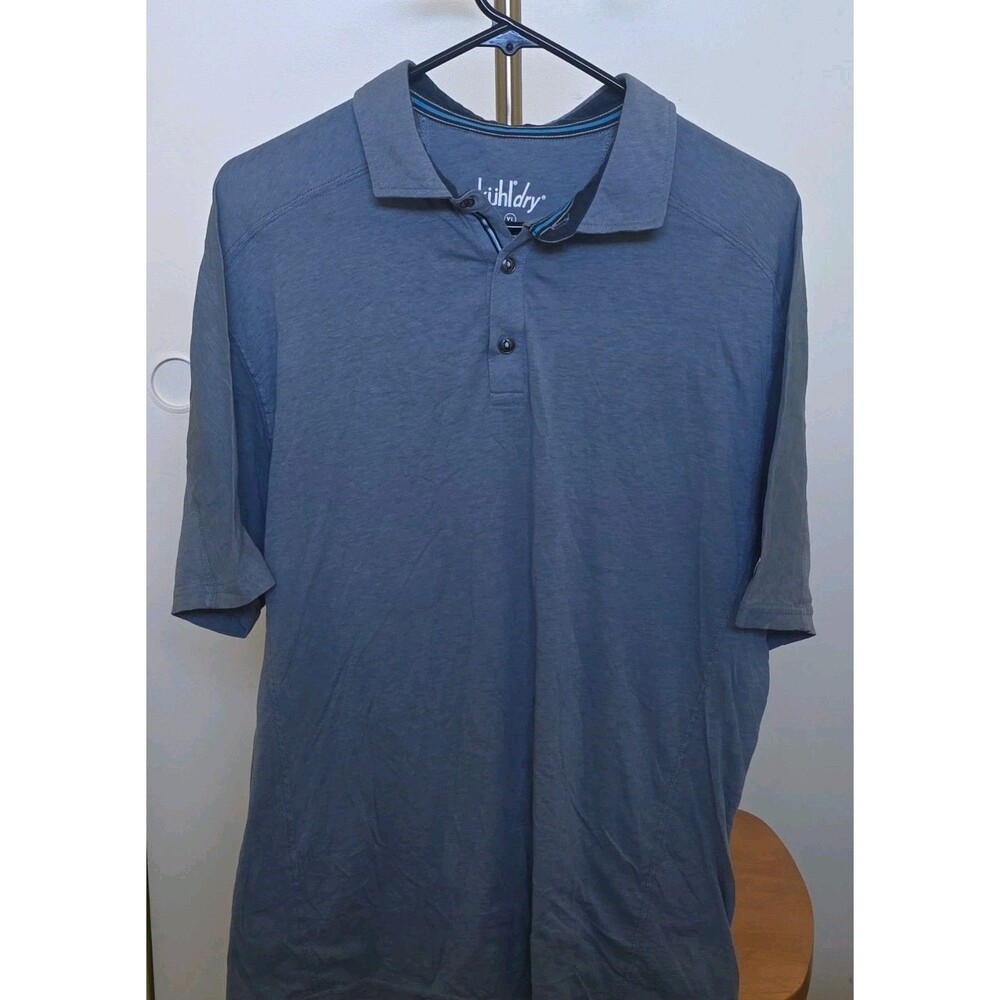 Kuhl KuhlDry Men’s XL Blue Short Sleeve Polo Lightweight Organic Cotton